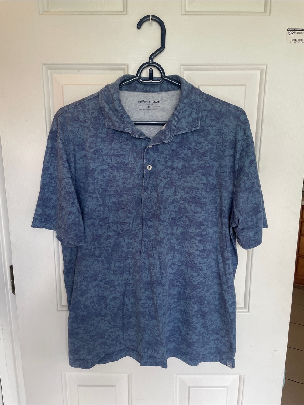 Peter Millar Blue Floral Polo Shirt